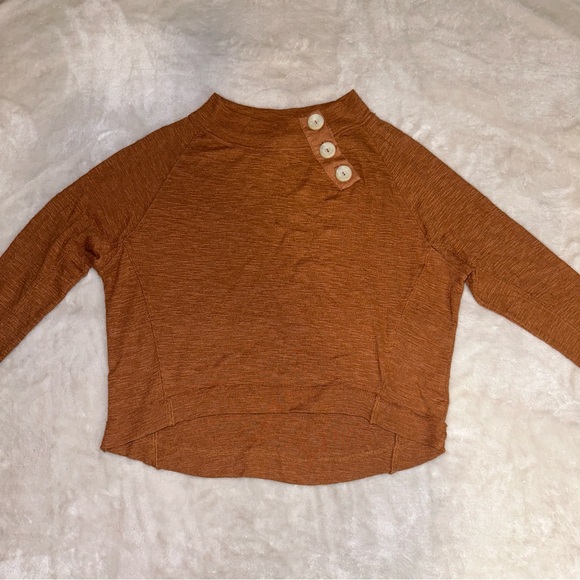 We The Free Don't Forget Me Cedar Brown Ribbed Knit Long Sleeve Top Size XS - Picture 10 of 16